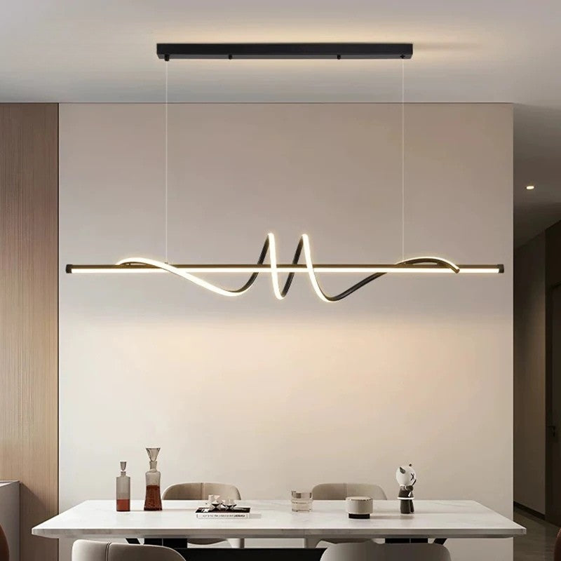 Minimalistische LED-Pendelleuchte mit Fernbedienung