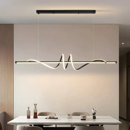 Minimalistische LED-Pendelleuchte mit Fernbedienung