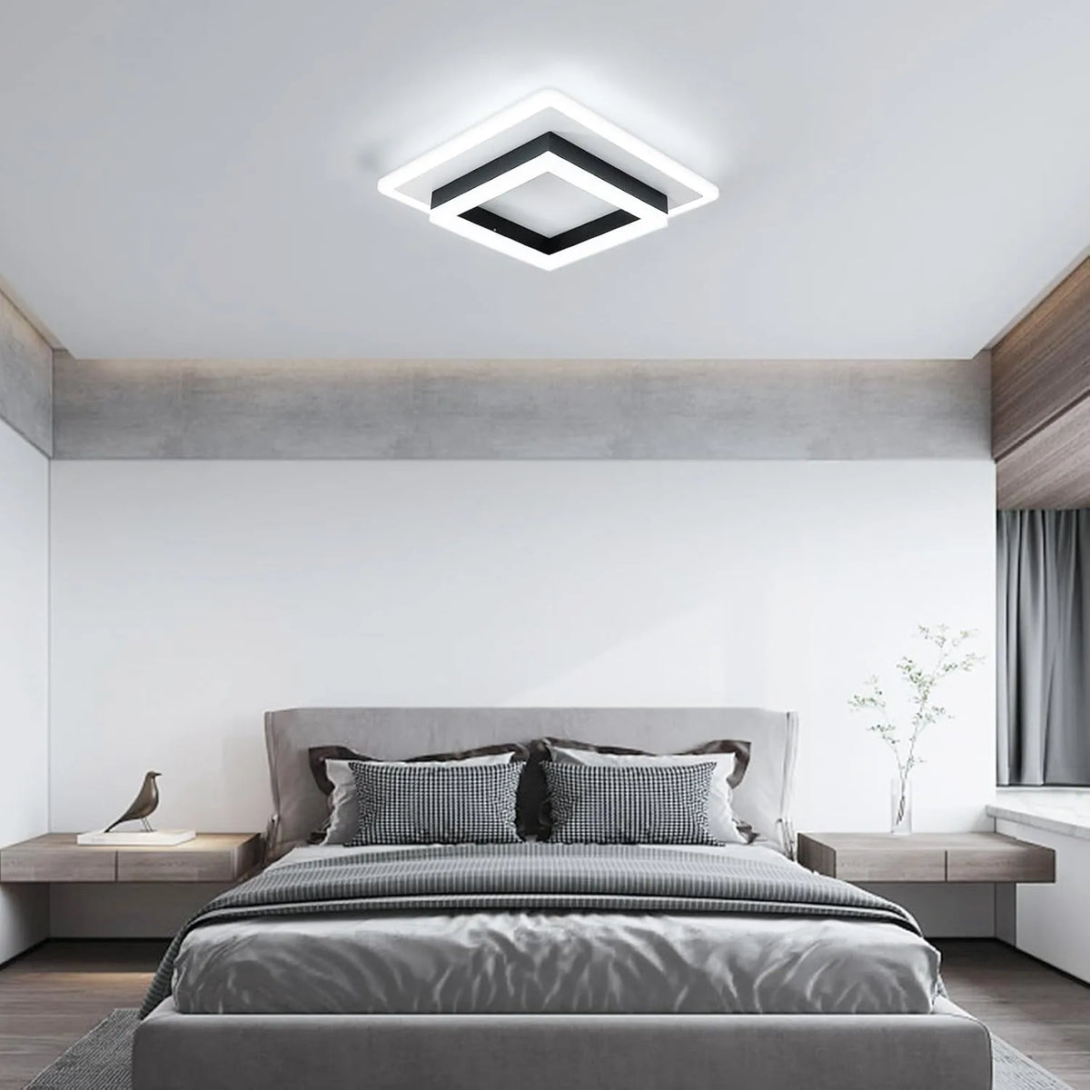 Moderne Quadratische LED-Deckenleuchte aus Acryl