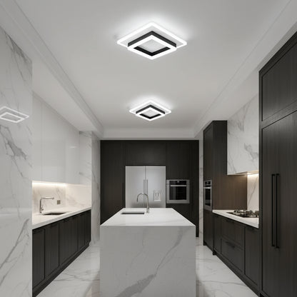 Moderne Quadratische LED-Deckenleuchte aus Acryl