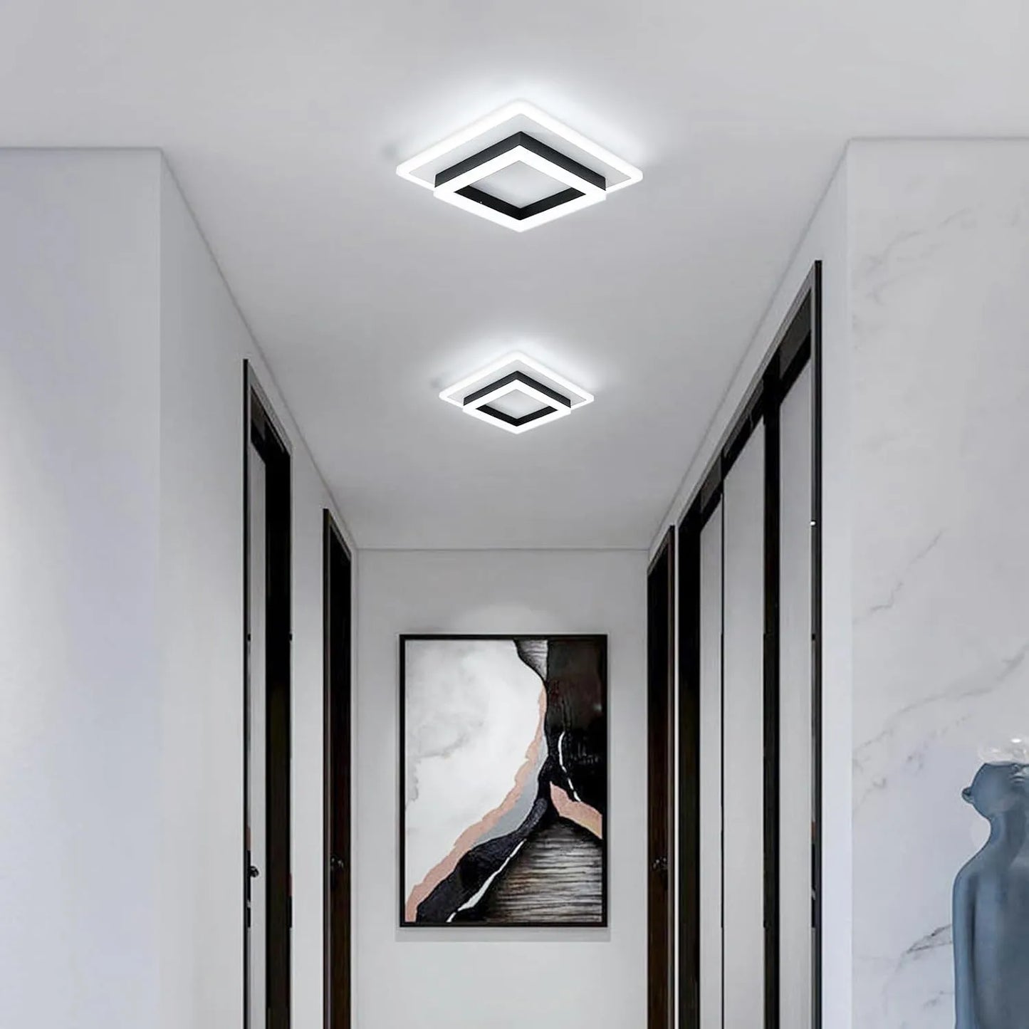 Moderne Quadratische LED-Deckenleuchte aus Acryl