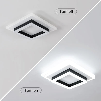 Moderne Quadratische LED-Deckenleuchte aus Acryl