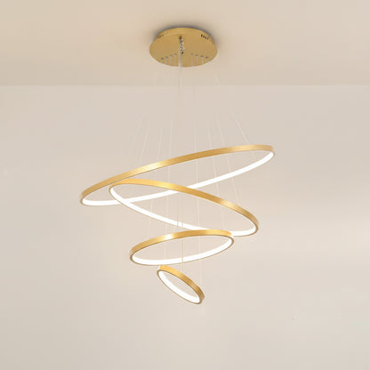 Moderne LED-Ring-Pendelleuchte mit Fernbedienung