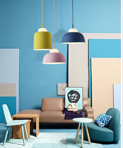 Moderne Farbige Pendelleuchte aus Aluminium