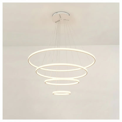 Moderne LED-Ring-Pendelleuchte mit Fernbedienung