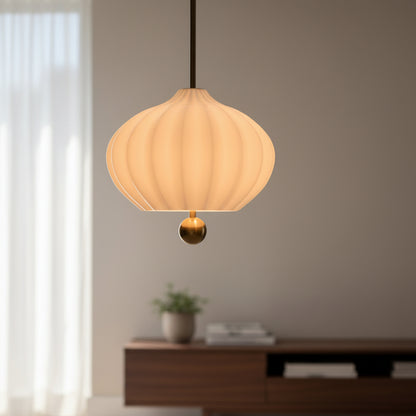 Bauhaus Pendelleuchte aus Weißem Glas