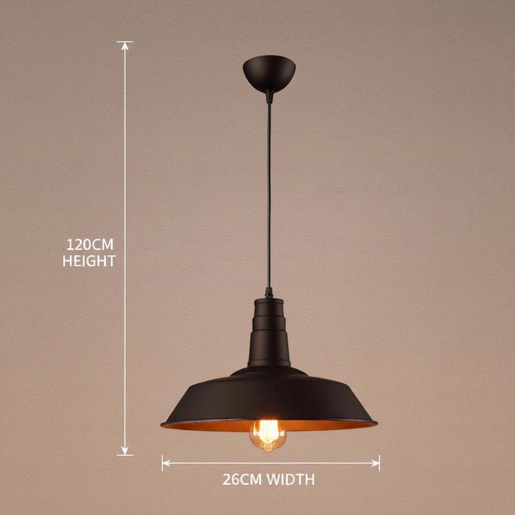 Industrielle Retro-Pendelleuchte aus Aluminium