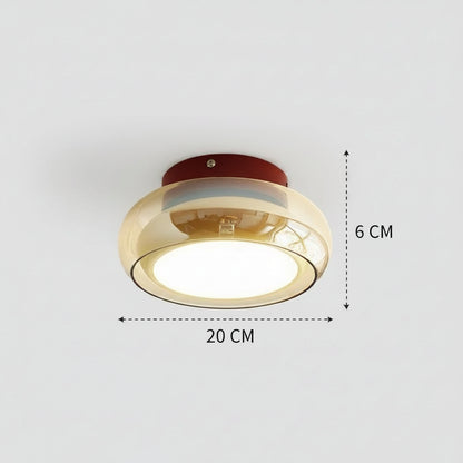 Französische Glas-Deckenleuchte im Antik-Stil