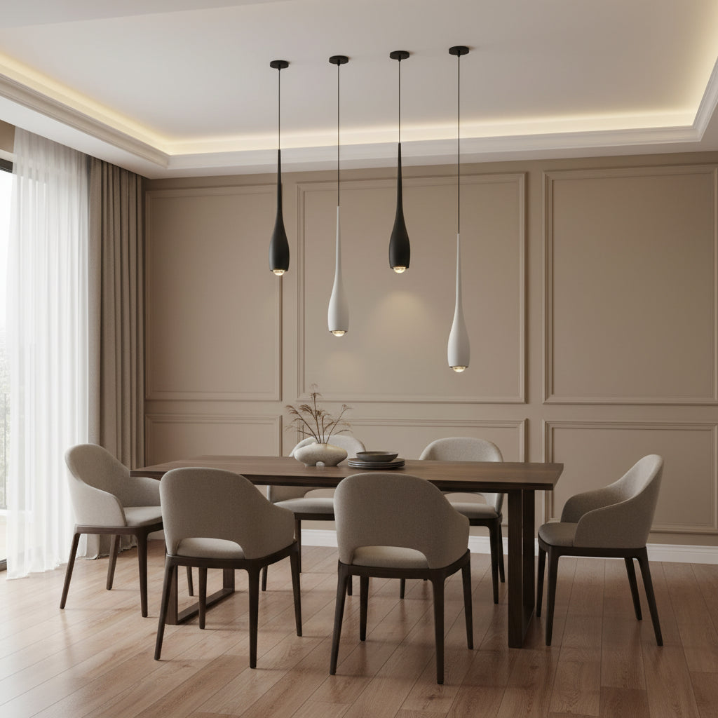 Minimalistische LED-Pendelleuchte mit Touch-Steuerung