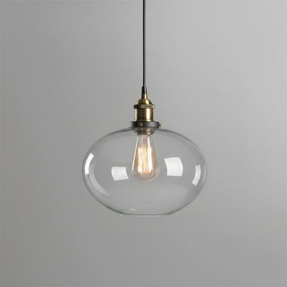 Nordische Glas-Pendelleuchte im Industrial-Vintage-Stil