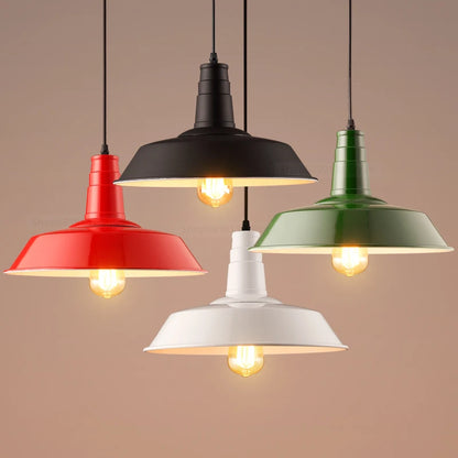 Industrielle Retro-Pendelleuchte aus Aluminium