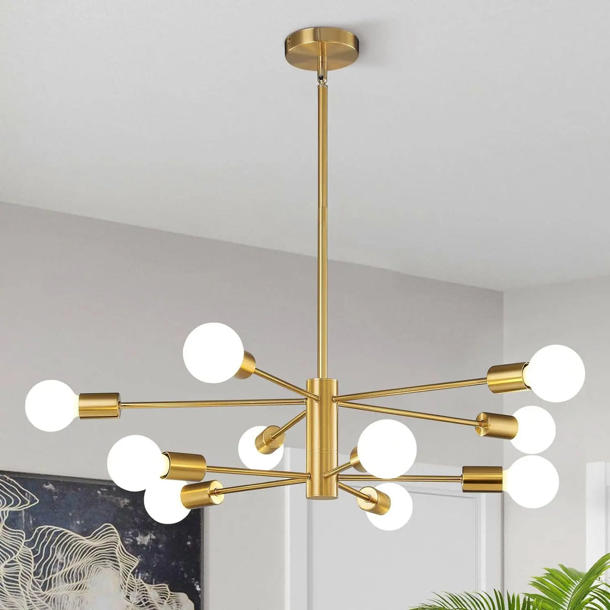 Moderner Sputnik-Kronleuchter aus Metall