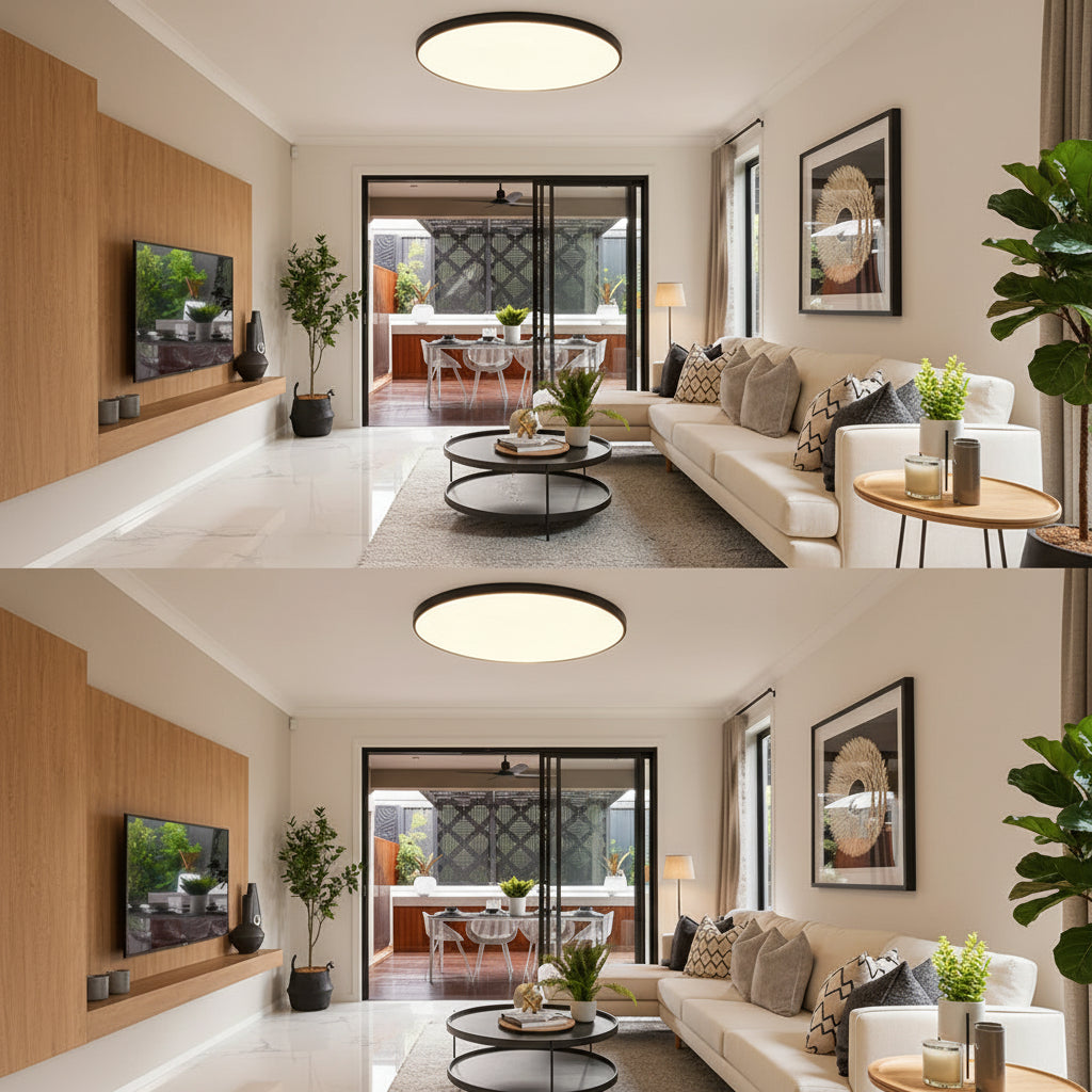 Ultraflache LED-Deckenleuchte IP44 für Bad und Küche