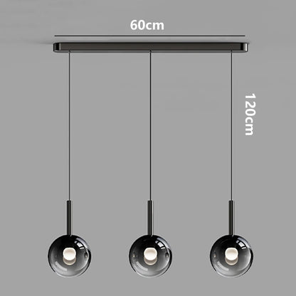 Moderne Glaskugel-Pendelleuchte Art Déco
