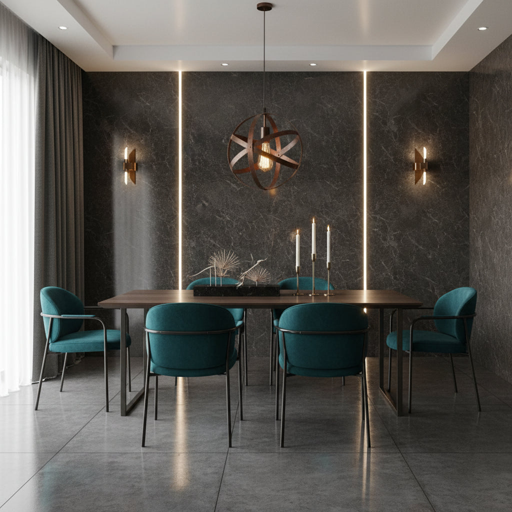 Industrielle Globus-Pendelleuchte im Vintage-Stil