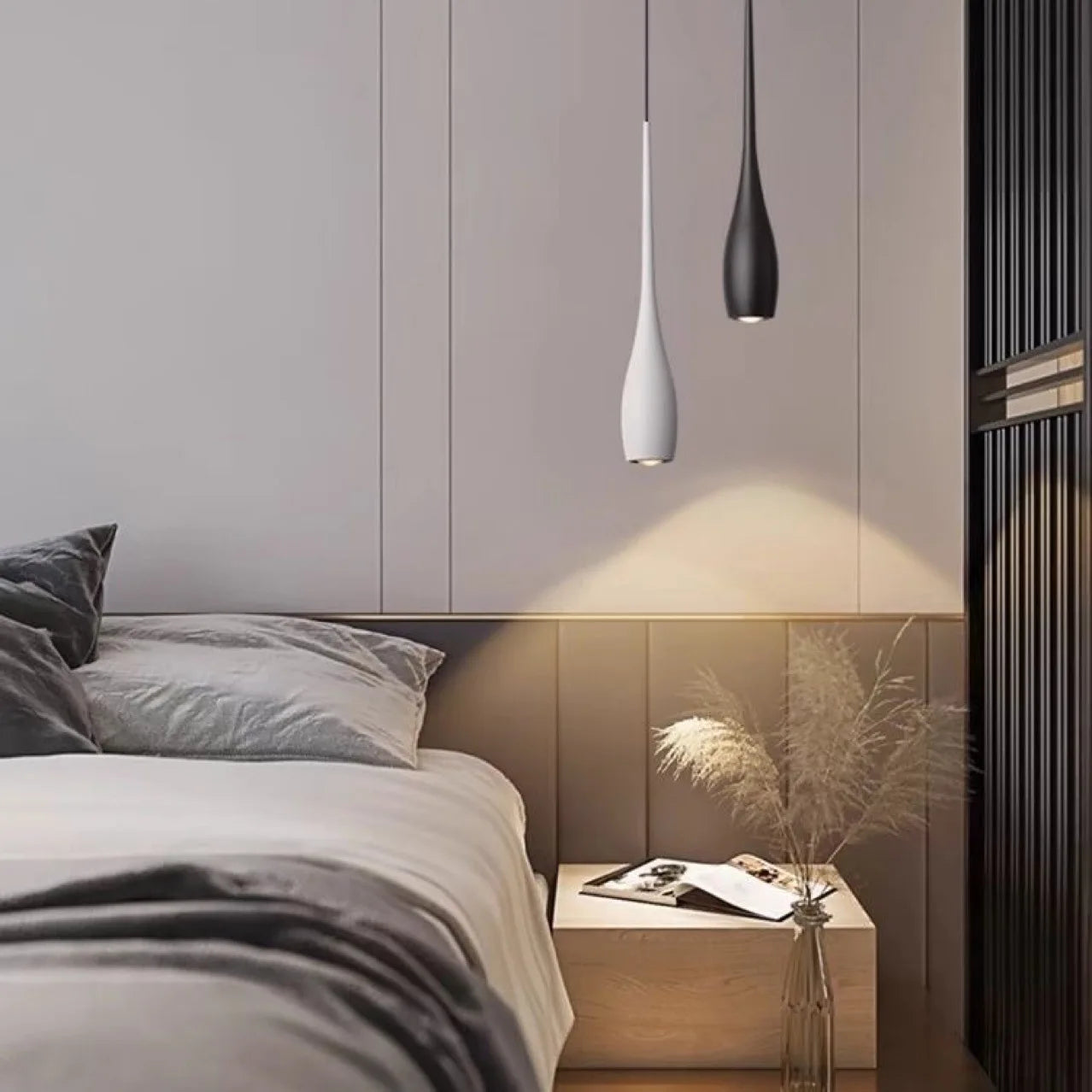Minimalistische LED-Pendelleuchte mit Touch-Steuerung