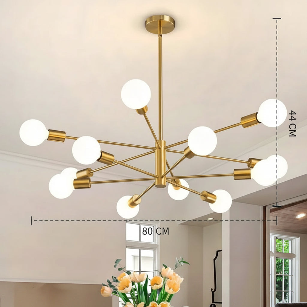 Moderner Sputnik-Kronleuchter aus Metall