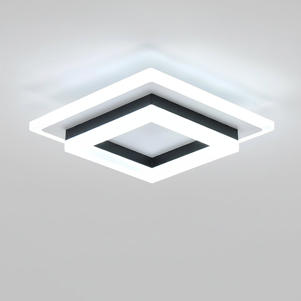 Moderne Quadratische LED-Deckenleuchte aus Acryl