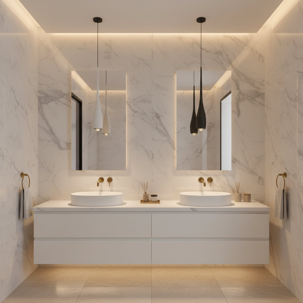 Minimalistische LED-Pendelleuchte mit Touch-Steuerung
