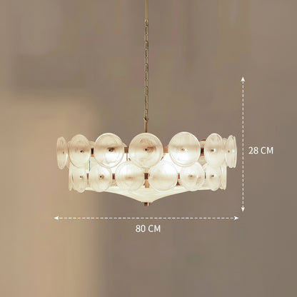 Französische Designer-Pendelleuchte aus Glas