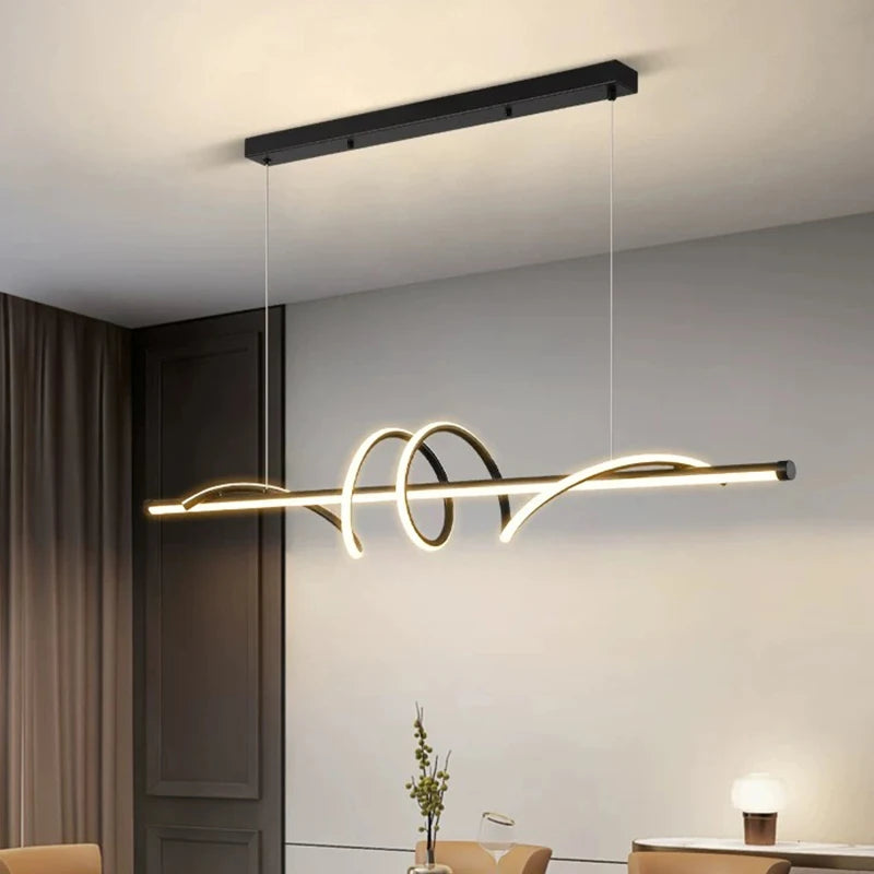 Minimalistische LED-Pendelleuchte mit Fernbedienung