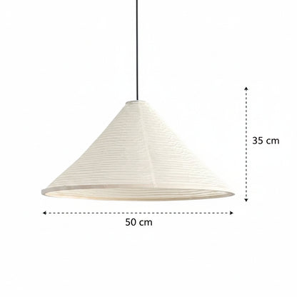 Nordische Reispapier-Pendelleuchte im Wabi-Sabi-Stil