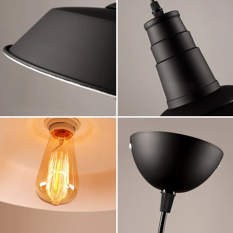 Industrielle Retro-Pendelleuchte aus Aluminium
