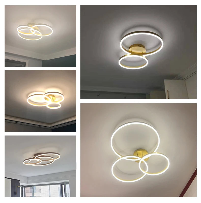Nordischer LED-Ring-Kronleuchter