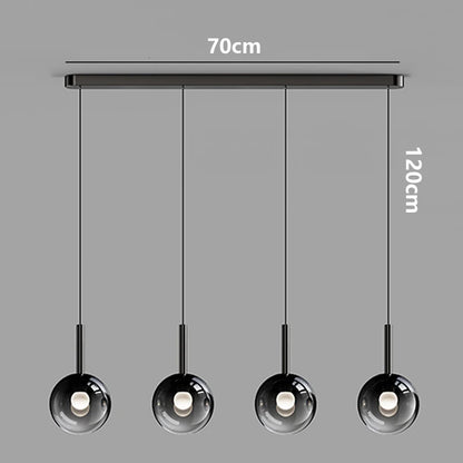 Moderne Glaskugel-Pendelleuchte Art Déco