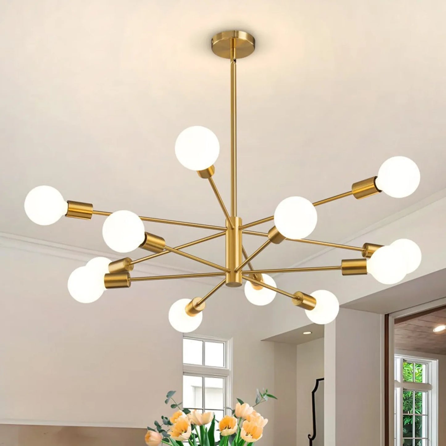 Moderner Sputnik-Kronleuchter aus Metall
