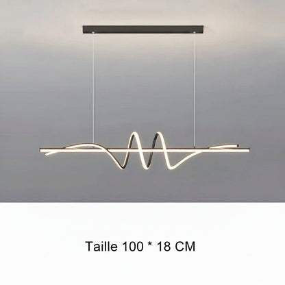 Minimalistische LED-Pendelleuchte mit Fernbedienung