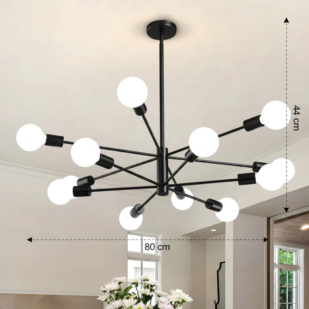 Moderner Sputnik-Kronleuchter aus Metall