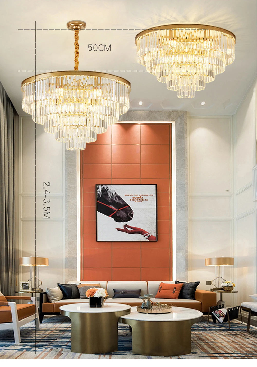 Italienischer Designer-Kristallleuchter
