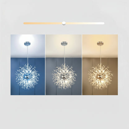 Kristall-Deckenleuchte Pusteblume mit LED
