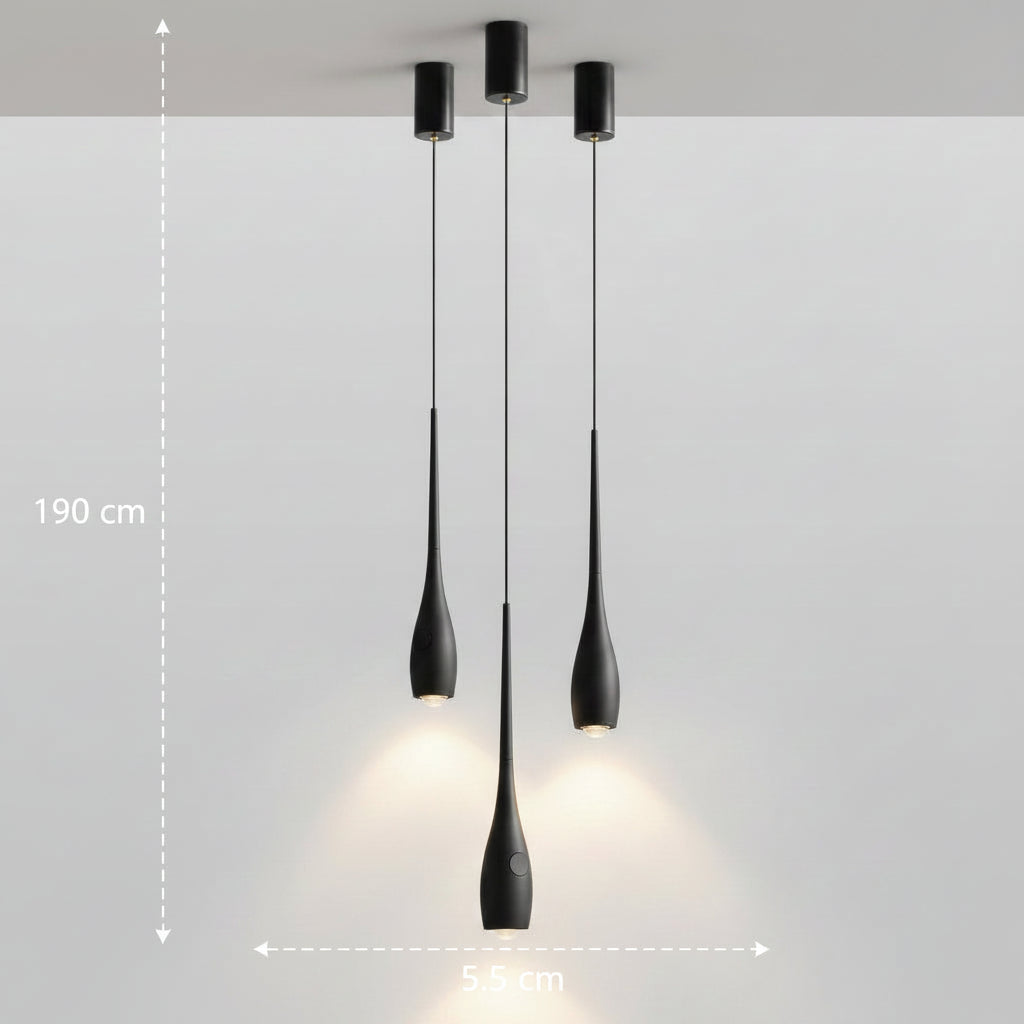Minimalistische LED-Pendelleuchte mit Touch-Steuerung