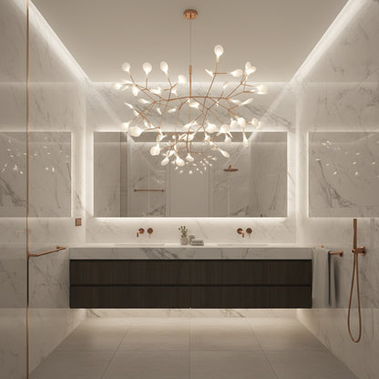 Luxuriöser Glühwürmchen-Kronleuchter mit Astdesign