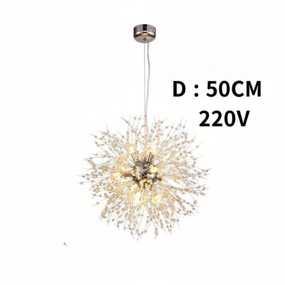 Kristall-Deckenleuchte Pusteblume mit LED